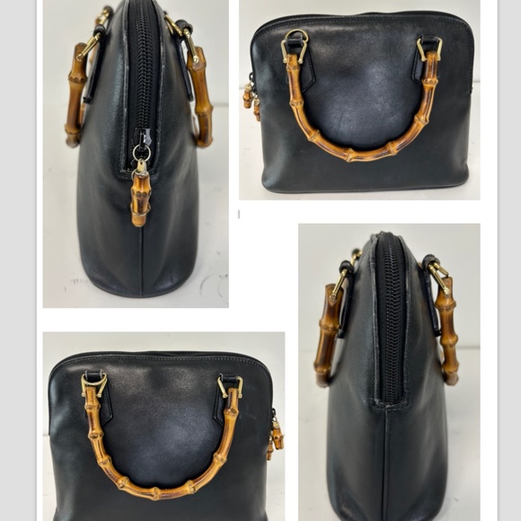 Vintage Gucci Bamboo Leather Crossbody Mini Bag - Picture 2 of 14
